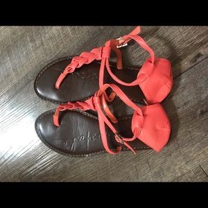 Coral sandals